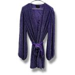Retrofete Gabrielle Sequin Metal Purple Wrap Robe Mini Dress Sz S Photo 2