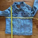 Levi's  Premium Denim Trucker Jacket with Big "E"‎ Women's Size Med Photo 12