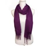 Purple Fringe Long Rectangle Scarf Shawl Wrap New Photo 5