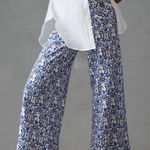Anthropologie BOGO  Maeve Palazzo Cockatoo Bird Printed Pants Photo 0