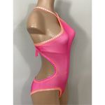 PilyQ New. Platinum pink crochet trim one piece. Medium. Retails $168 Photo 3