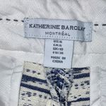 Katherine Barclay Metallic Embroidered Tweed Knit Shorts Size 6 Blue & White Photo 3