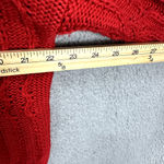 The Limited Vintage Sweater Womens Medium Red Chunky‎ Knit Crochet Oversized Boho Photo 6