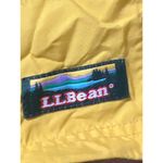 L.L.Bean Vintage 90s Yellow Windbreaker Rain Jacket Pullover Hood Pocket USA Sz S Photo 1