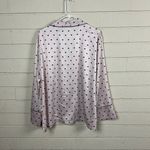 Victoria's Secret  satin long pajama top in pink with black hearts size XXL Photo 1