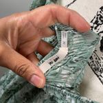 MiaMii Green Floral Mini Dress Smocked‎ Square Neck Tiered Ruffle Short Sleeve Photo 3