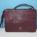 Radley London Burgundy Leather Crossbody Zip Top Bag 10 X 7 Adjustable Strap Photo 0