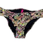 Victoria's Secret NEW  Knockout Cheeky Bikini Bottom Neon Metallic Paisley Small Photo 0