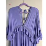 Free People  Paradiso Maxi Dress purple high low double V dress, size medium Photo 5