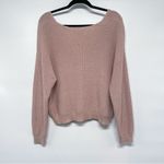 Lulus Feel It Still Taupe Knit Sweater Top Oversized Slouchy Large V Photo 4