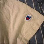 Champion  Cropped Beige T-Shirt with pale pink logo Photo 3