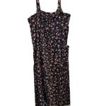 Vintage Floral Black Rust & Pink Maxi MuMu Dress Eyelet Trim Fall Boho Western Size XL Photo 6