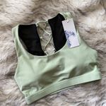 NWT MINT Medium Support Strappy Padded Sportsbra Green Photo 4