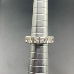 Princess Cut Cubic Zirconia Eternity Band Ring Size 5.5 Sterling Silver Photo 7