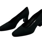 Talbots Black Block Heel Pumps Square Toe Minimalist Career Professional Women 8 Photo 0