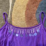 Belair Purple Hankercheif Sequin Beaded Crop Tank Top Y2K Style Vintage Junior’s Size XS Photo 1