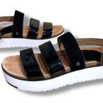 UGG  Women's Braelynn Black Patent Leather Suede Sandals Photo 0