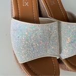 RZX | Lightweight Wedge Platform Slides white Glitter Size 8 Photo 2