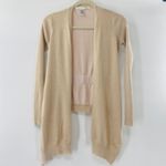 Diane Von Furstenberg  Open Front Cardigan Silk Cashmere Gold Shimmer Small Luxe Photo 1