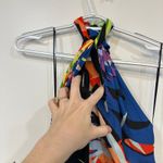 Natori Womens Jumpsuit 2 Tropical Wide Leg Halter Tie Backless Bright Vacation Photo 7