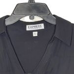 EXPRESS  Portfolio Shirt Dress Size Small Black Lined Womens Roll‎ Tab Sleeves Photo 1