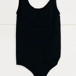 NWOT Yummie by Heather Thomson Ruby Scoop Neck Black Thong Bodysuit Photo 0