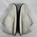 P448 Cancun Sneakers Metallic Silver Leather Low Top Casual Shoes Size 40 Photo 8