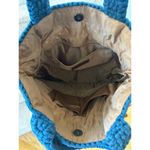 The Sak Orange & Blue Stripe Crochet & Tassel Knit Tote Bag Photo 2