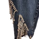 Akira  Women's High Rise Skinny Jeans Sparkle Rhinestone Blue Size 9 Photo 3