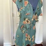 Forever 21 Green Floral Romper Photo 2