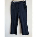 Loft Womens Curvy Straight Leg Sailor Pants Navy Blue Size 8 Nautical Coastal Photo 2