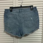 Eunina  Distressed High Ruse Cut Off Shortie Denim Shorts Photo 1