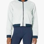 New Balance Heatloft Reversible Bomber Jacket Ocean Air Galaxy Navy Blue Medium Photo 11