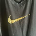 Nike  Black with Metallic Gold Logo T Shirt Size 3X Photo 1