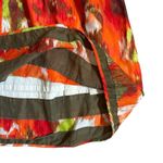 Talbots  Womens Size 8 Orange Green Pleated Midi Silk Blend Skirt Photo 3