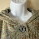 Paul & Joe for Target Hooded Plaid Cape Coat L/XL Wool Blend Front Pockets Green Size L Photo 6