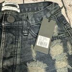 One Teaspoon  Denim Shorts Bonita High Waist Long Rise Button Fly in Fox Black 25 Photo 2