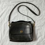 Coach vintage court faded black leather top handle turn lock crossbody bag purse Photo 0