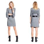 Zadig & Voltaire Winter Fringes Wool/Angora Blend Mini Dress in Grey Photo 1