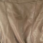 Moda International Brown Leather Jacket with Fur Trim Photo 13