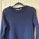 Soft Surroundings Tunic Top Pockets Long Sleeve Casual Comfy Navy PS Photo 2