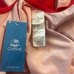 Cupshe Red One Piece Swimsuit Scalloped Trim Adjustable Straps XL Photo 2