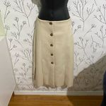 Banana Republic Beige Button-Down faux leather Skirt Photo 1