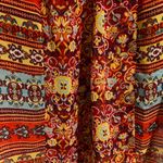 New Direction s Long Sleeve Boho Blouse Orange Blue Size XL Photo 5