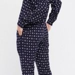 Free People Jump On It Jumpsuit Navy Blue 100% Rayon Long Sleeve Size XS Photo 1