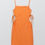 ZARA Orange Cut Out Dress Photo 2
