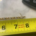 Gold Over Sterling Silver Clear Crystal Tennis Bracelet X Infinity Link 7.75” Photo 3