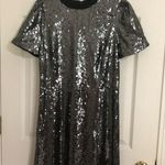Ann Taylor Metallic  Silver Sequined Party Dress Size 8 New Photo 1