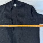 Saks 5th Avenue Saks Fifth Avenue Black Sequin Cardigan Sweater Wool Silk Open Front Size S Photo 2