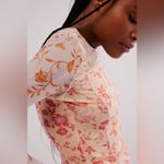  Betty's Garden Top In Coral Combo Current On Free People $68Retail Photo 2